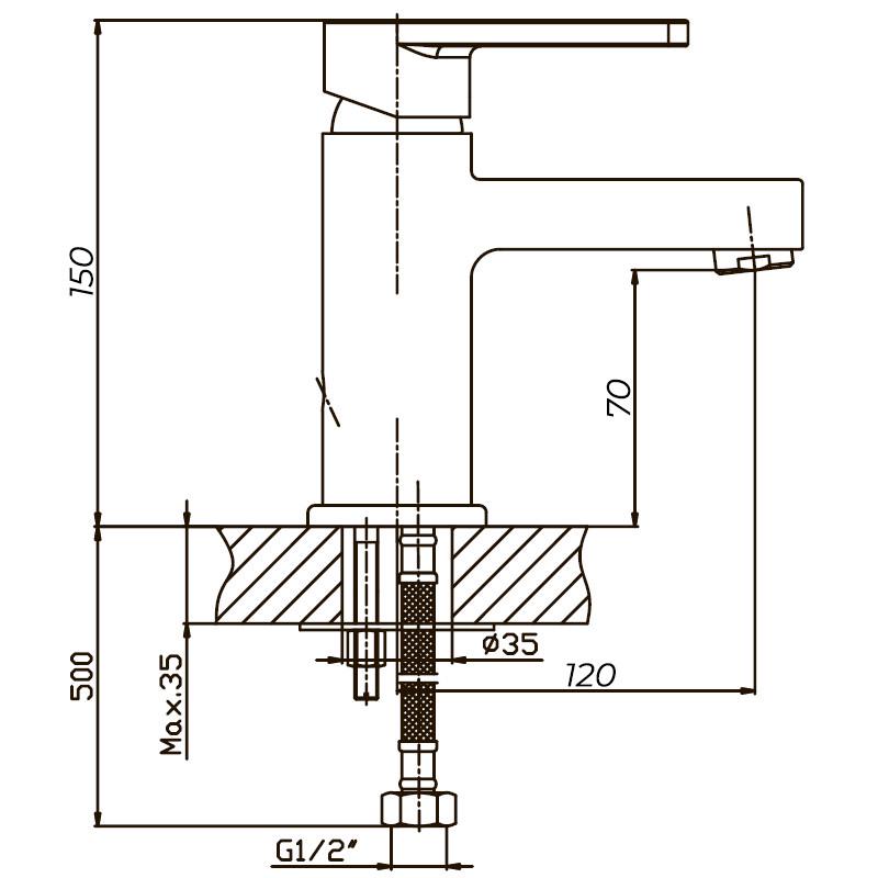 Смеситель для умывальника Haiba GUDINI 001 (HB0145) - фото 2 Смеситель для умывальника Haiba GUDINI 001 (HB0145) - фото 2