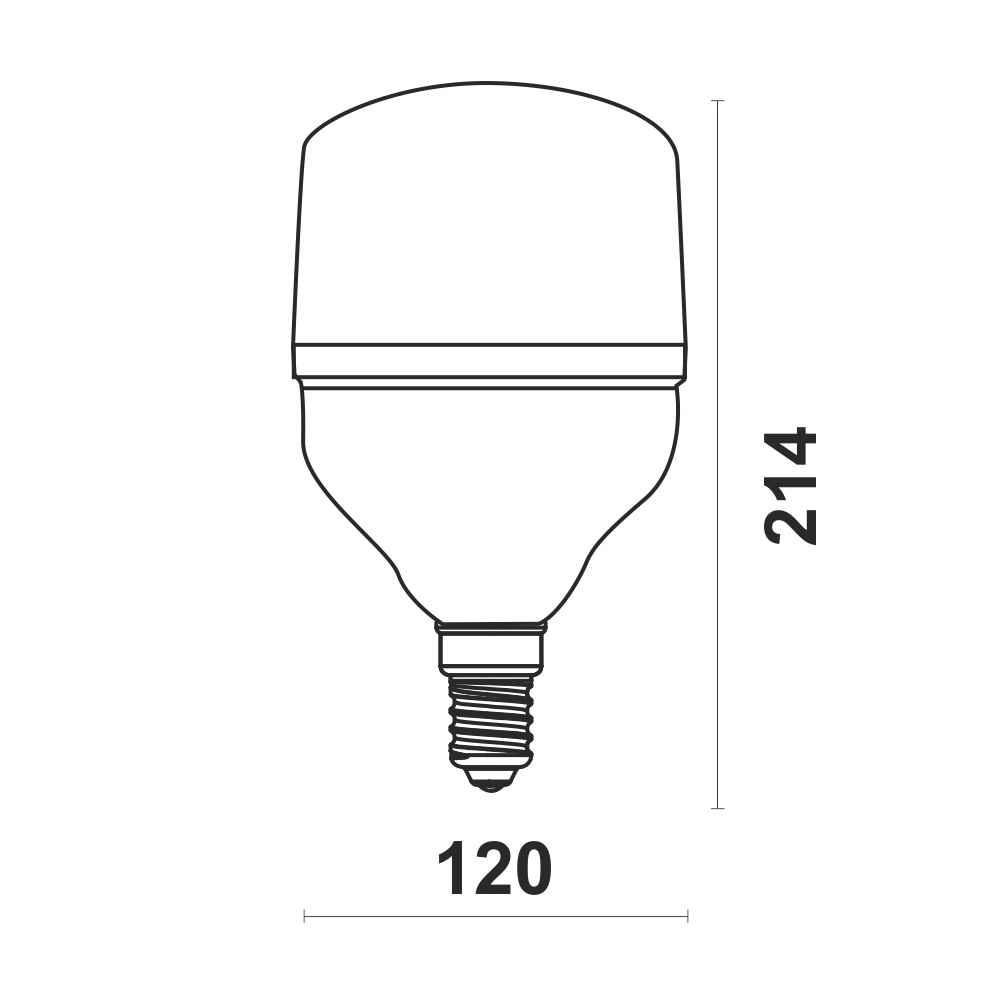 Світлодіодна лампа T 120 40 W D-E27/E40 LED - фото 2