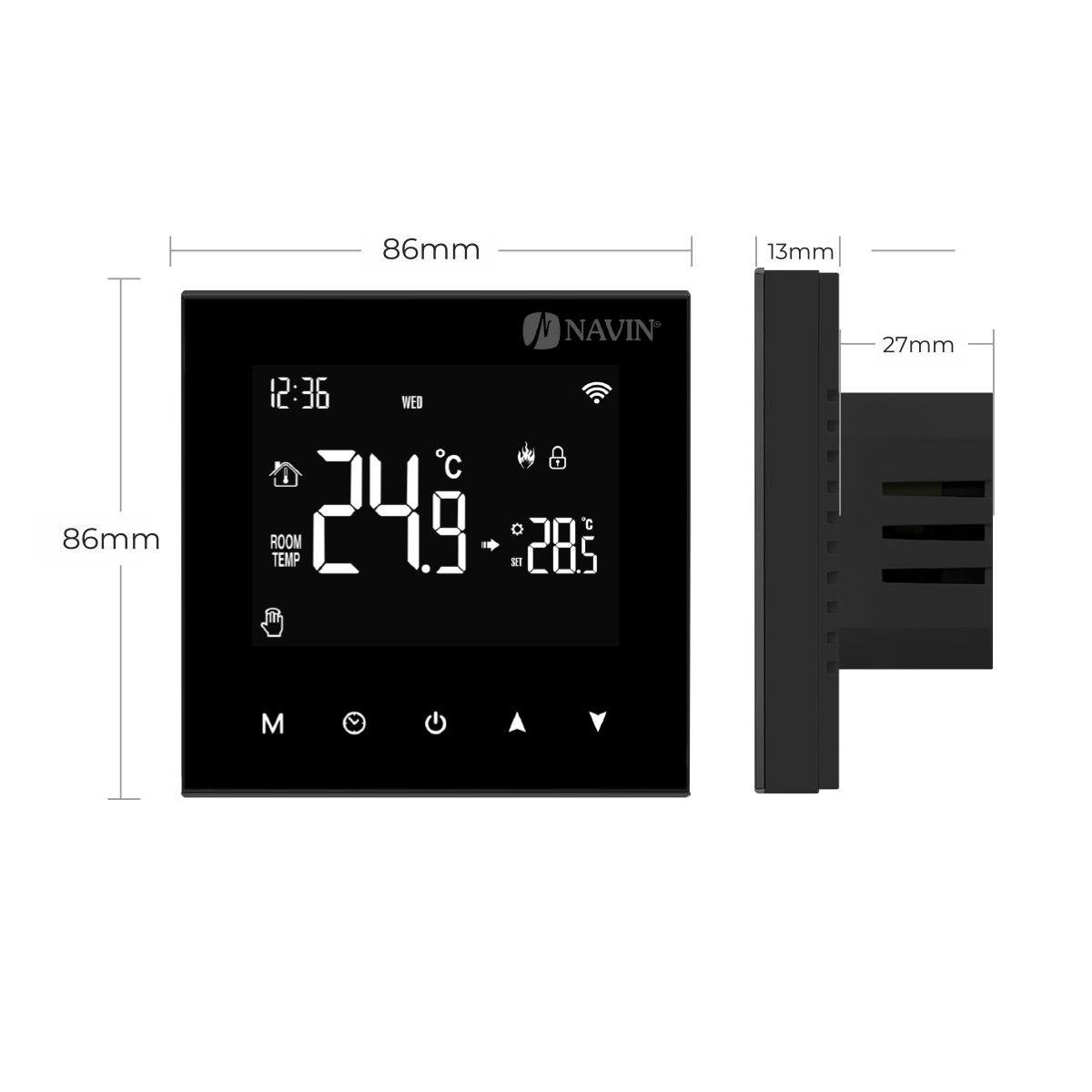 Терморегулятор для газового котла NAVIN WT100 B-3А с Wi-Fi Черный - фото 5 Терморегулятор для газового котла NAVIN WT100 B-3А с Wi-Fi Черный - фото 5