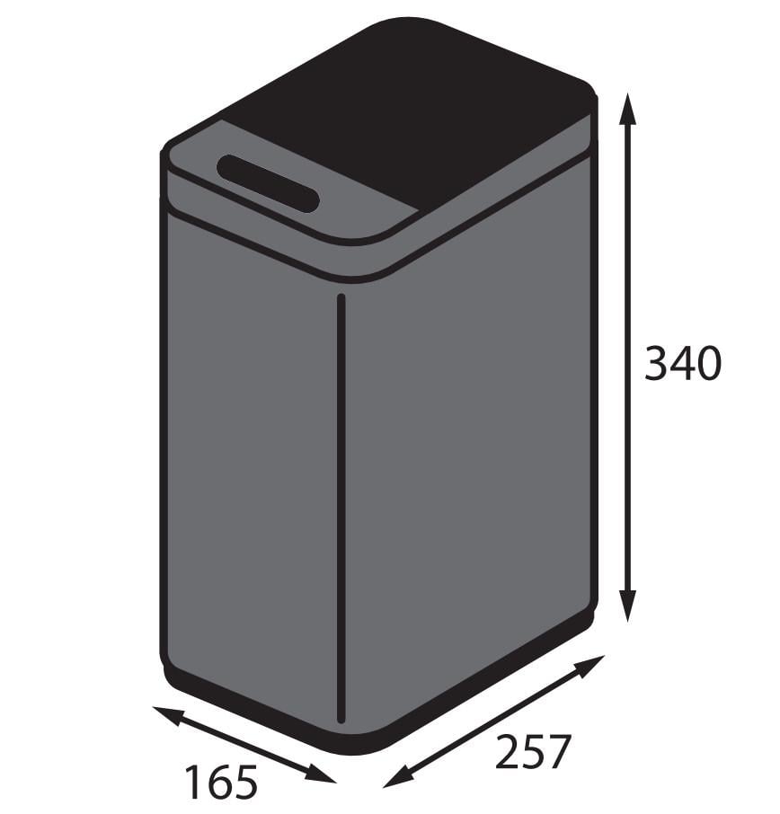 Відро для сміття сенсорне Koer TC-020408-07 прямокутне 8 л Графіт (KR5590) - фото 5