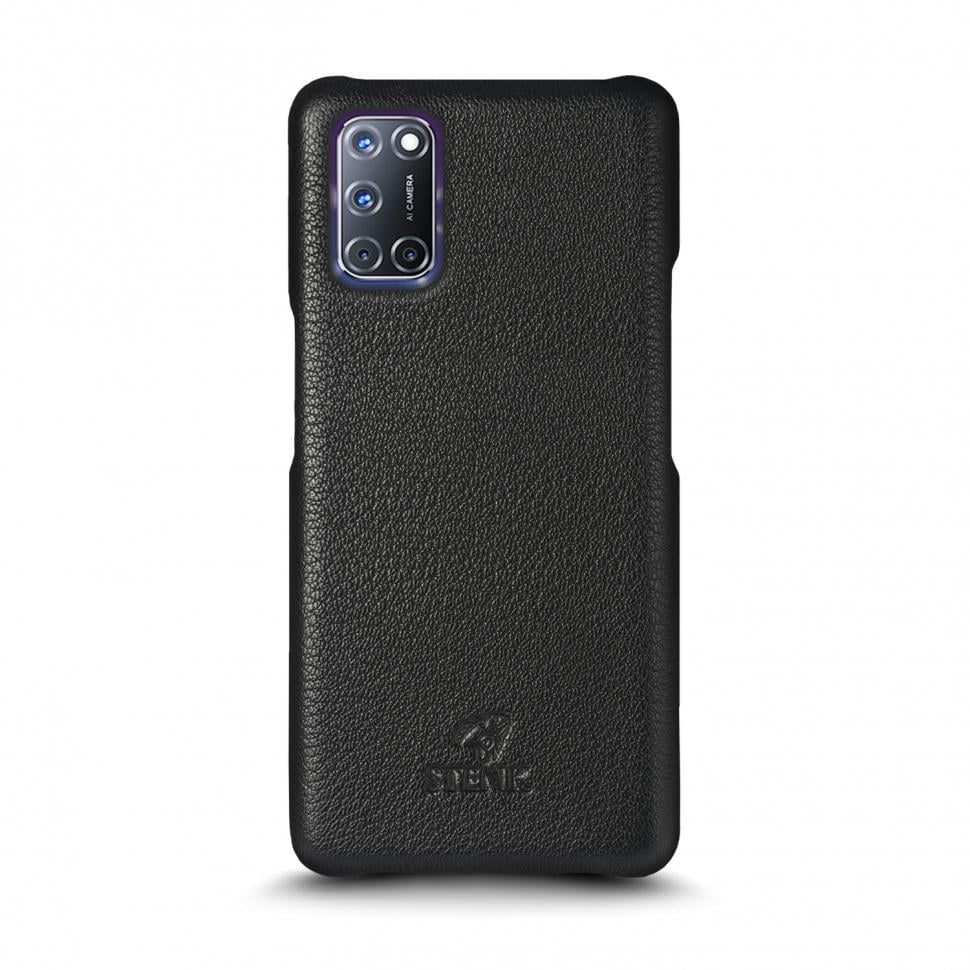Кожаная накладка Stenk Cover для OPPO A72 Черный (69363)