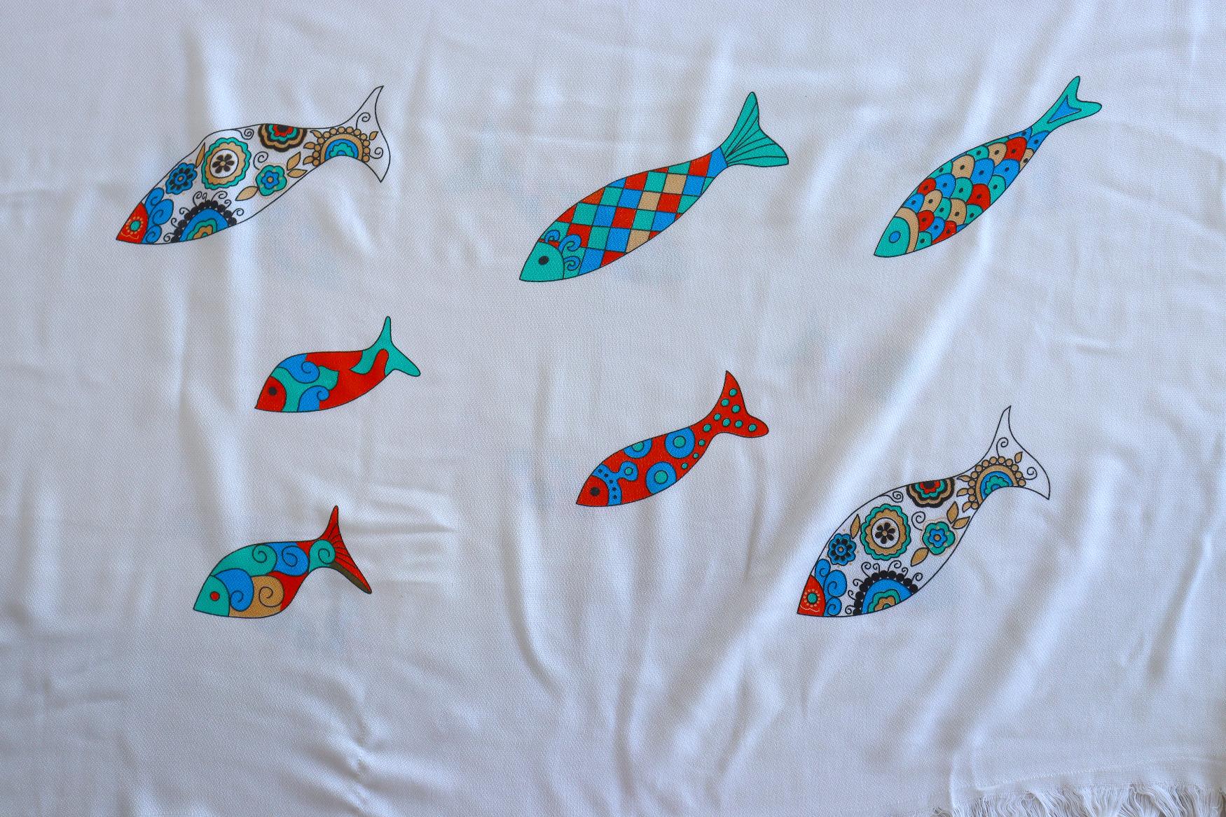 Рушник Bamboo Peshtemal 90х180 см Fish 3 Ornament - фото 3