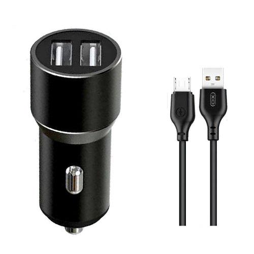 Зарядное устройство автомобильное Xo TZ09 2USB/2,4A/12W MicroUSB Black