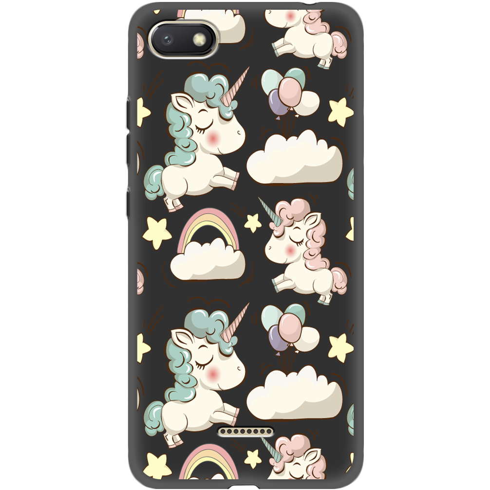 Чехол Boxface Xiaomi Redmi 6A Unicorns Черный силикон (34811-cc2-35160)