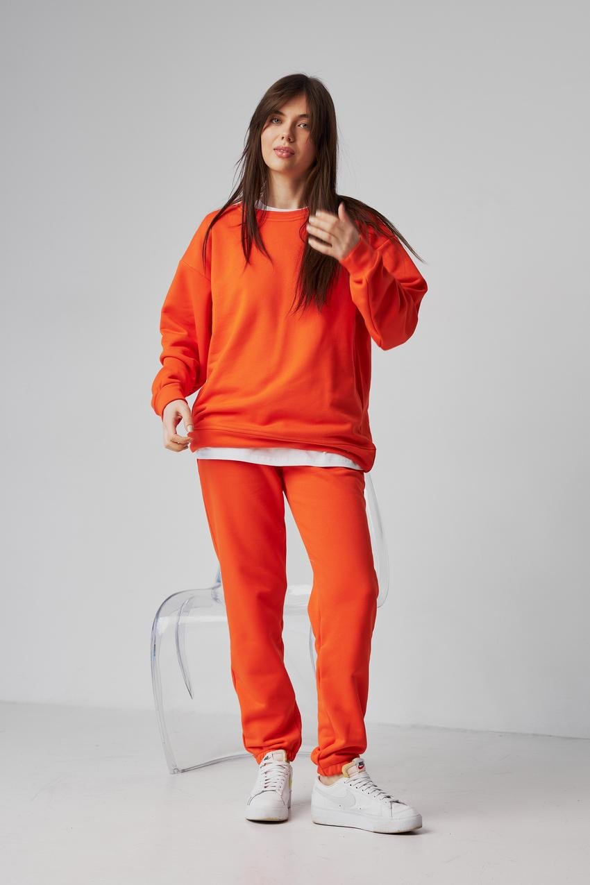 Костюм женский М123 со свитшотом и джогерами 3х-петля S Коралл (536-1-60)