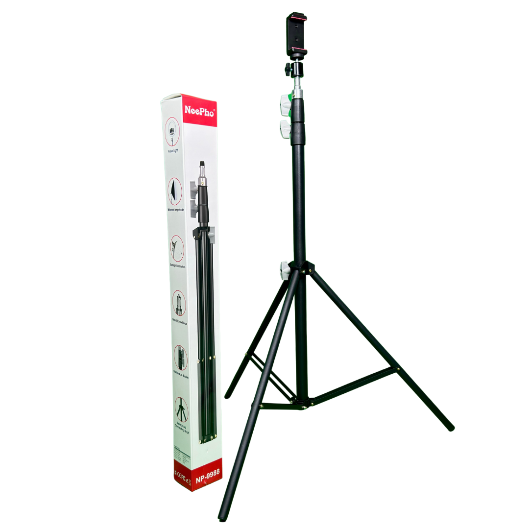 Штатив высокий для телефона Ulanzi NeePho 1/4" до 210 см с держателем для смартфона Черный (NP-9988-ST-07)