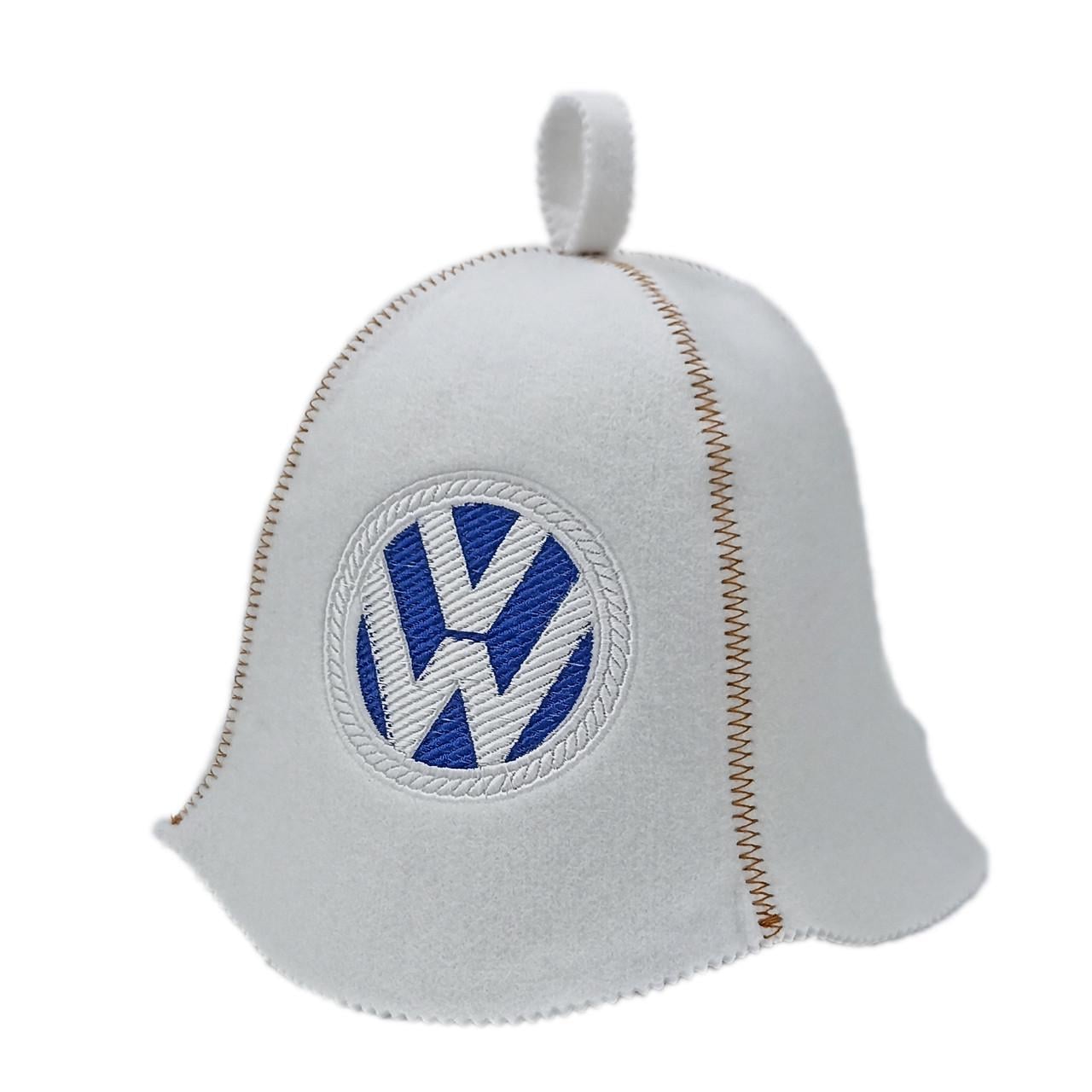 Банная шапка Luxyart Volkswagen искусственный фетр Белый (LA-309)