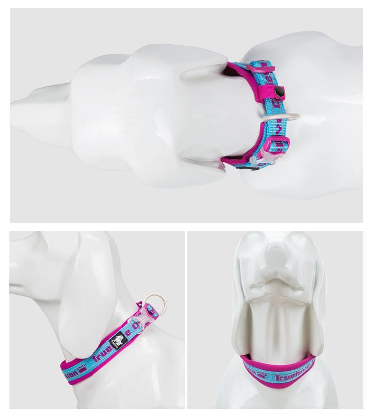 Ошейник для собак средних и больших пород Truelove TLC50121 cветоотражающий L Фуксия/Голубой (2092155922) - фото 4 Ошейник для собак средних и больших пород Truelove TLC50121 cветоотражающий L Фуксия/Голубой (2092155922) - фото 4