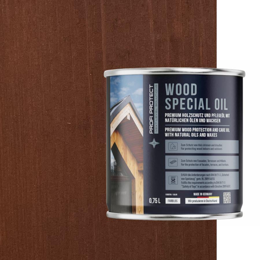 Лазурь на основе пчелиного воска и льняного масла ProfiProtect Wood Special Oil 0,75 л Muskat (20756876) - фото 1