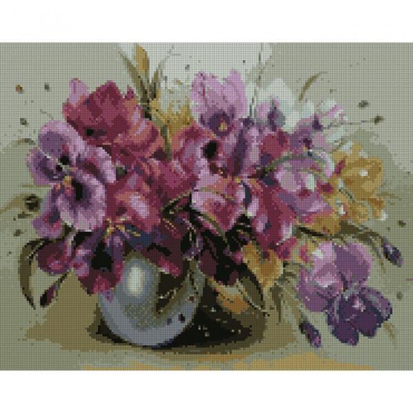 Алмазная мозаика Идейка Букет ярких ирисов 40х50 см (AMO7019-mt)