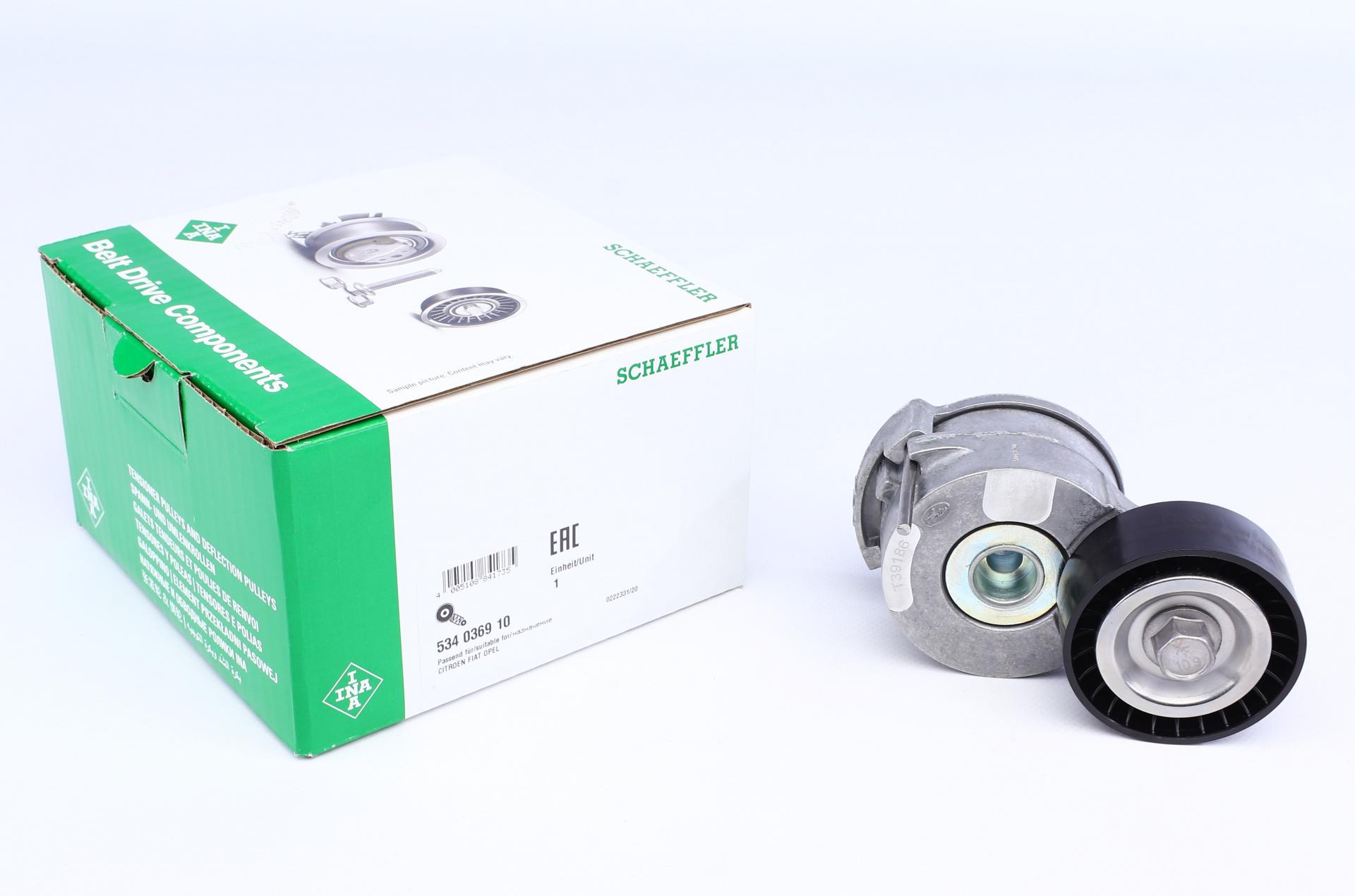 Натяжник ремня генератора INA Peugeot Expert 1.6/2.0 HDI 07- (534 0369 10)