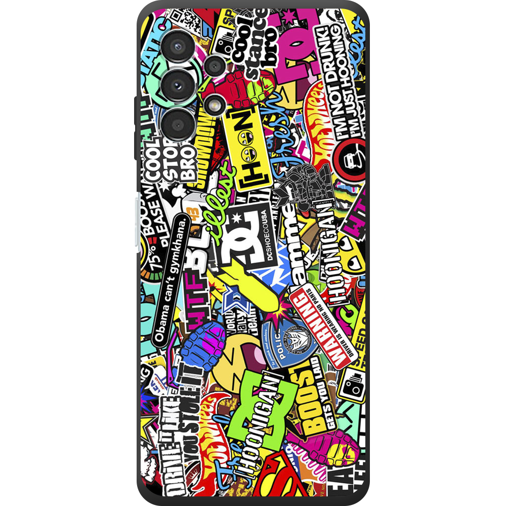 Чехол BoxFace Samsung Galaxy A32 5G (A326) Multicolored Inscriptions Черный силикон (44333-up880-44336)