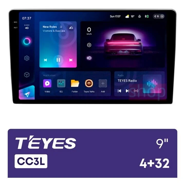 Автомагнитола универсальная штатная Multicolor Teyes CC3L 4+32 Gb 9" Android 10 DSP Wi-Fi GPS SIM-карта (43187) - фото 8 Автомагнитола универсальная штатная Multicolor Teyes CC3L 4+32 Gb 9" Android 10 DSP Wi-Fi GPS SIM-карта (43187) - фото 8