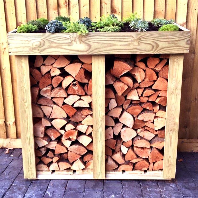 Дровница деревянная из дерева Тимпил Бланже (ДРВ-003001)