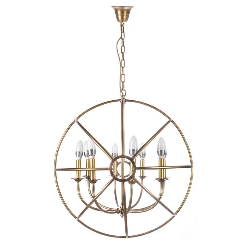 Люстра для кухни подвесная свеча лофт Brille BL-197S/8 E14