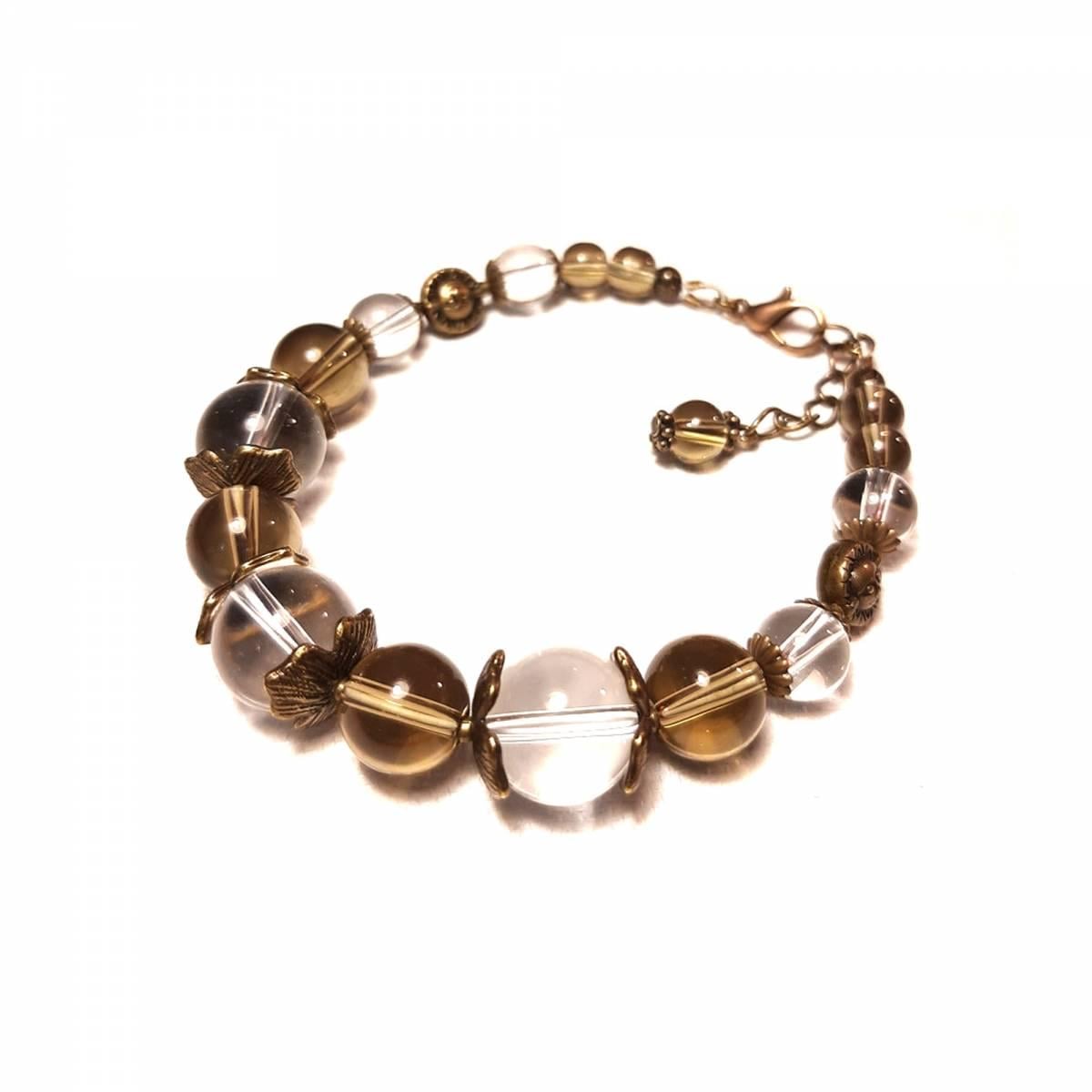 Браслет DARSANA Туманное утро из натурального камня раухтопаз/горный хрусталь (DRSU063)