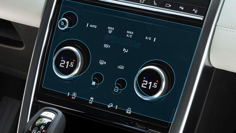 Защитное стекло Pixsel гибридное матовое на климат Land Rover RANGE ROVER EVOQUE 10,7" 2019-2023