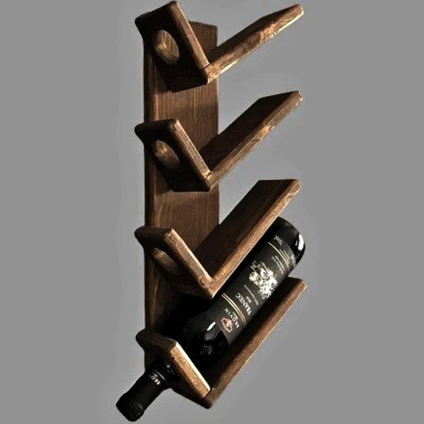 Полка для вина настенная из дерева Тамба Капучино (ПНК-005509)