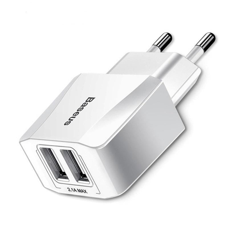 Зарядний пристрій для телефонів Baseus Mini Dual 2USB 10,5W White (910766975)