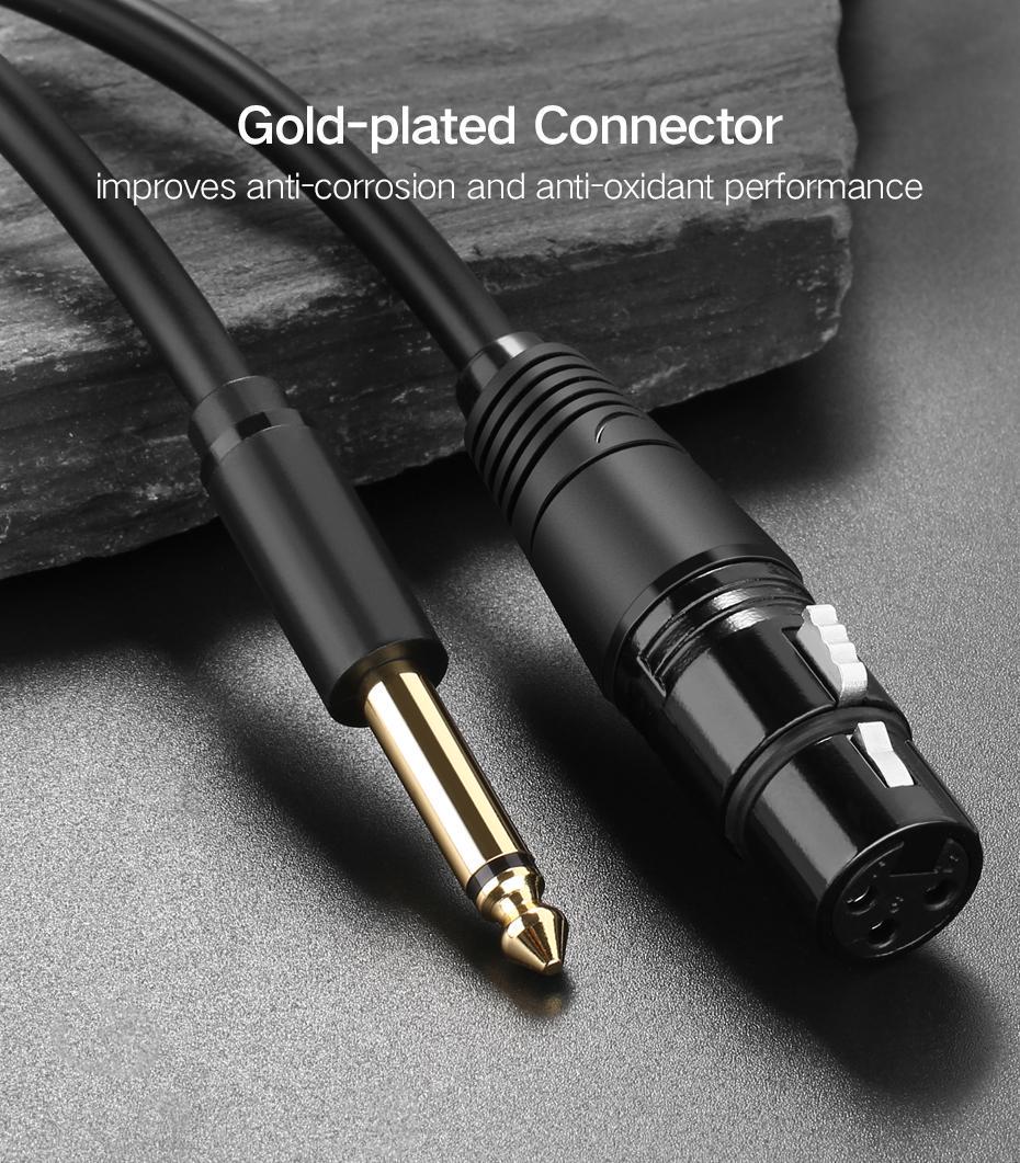 Кабель UGREEN XLR мама-6.5 мм Jack папа аудіо для мікшеру 2 м Чорний (20719) - фото 10 Кабель UGREEN XLR мама-6.5 мм Jack папа аудіо для мікшеру 2 м Чорний (20719) - фото 10