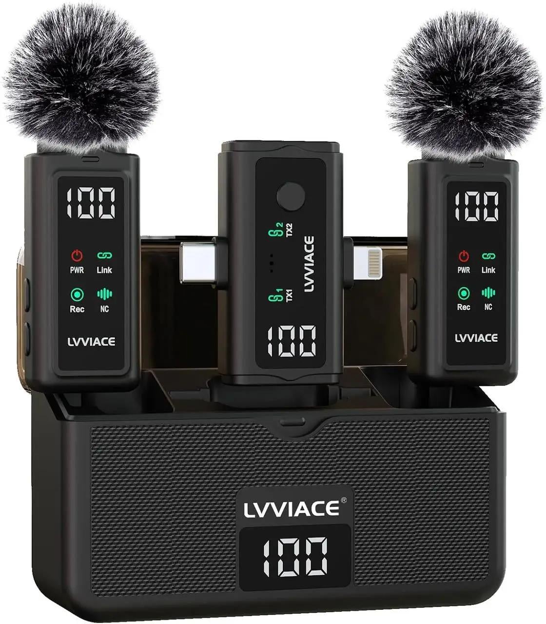 Радиосистема микрофонная LVVIACE K6 Black