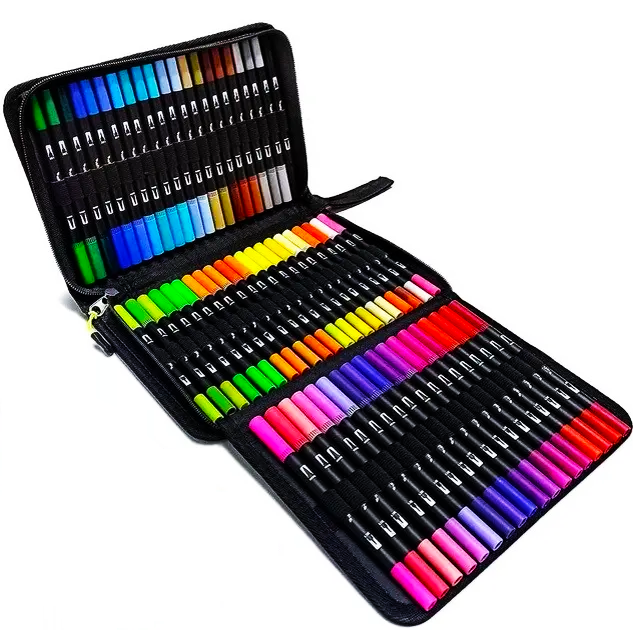 Набор двухсторонних маркеров Dual Brush Pens 80шт. в пенале (24208887)