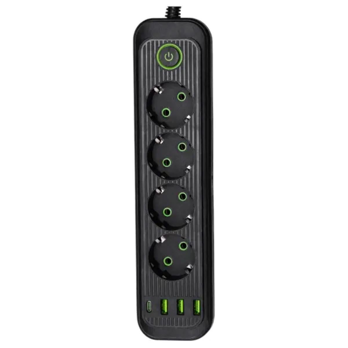 Сетевой фильтр-удлинитель 5 розеток 3xUSB-A 1xUSB-C 5м Черный (HP-5-40)