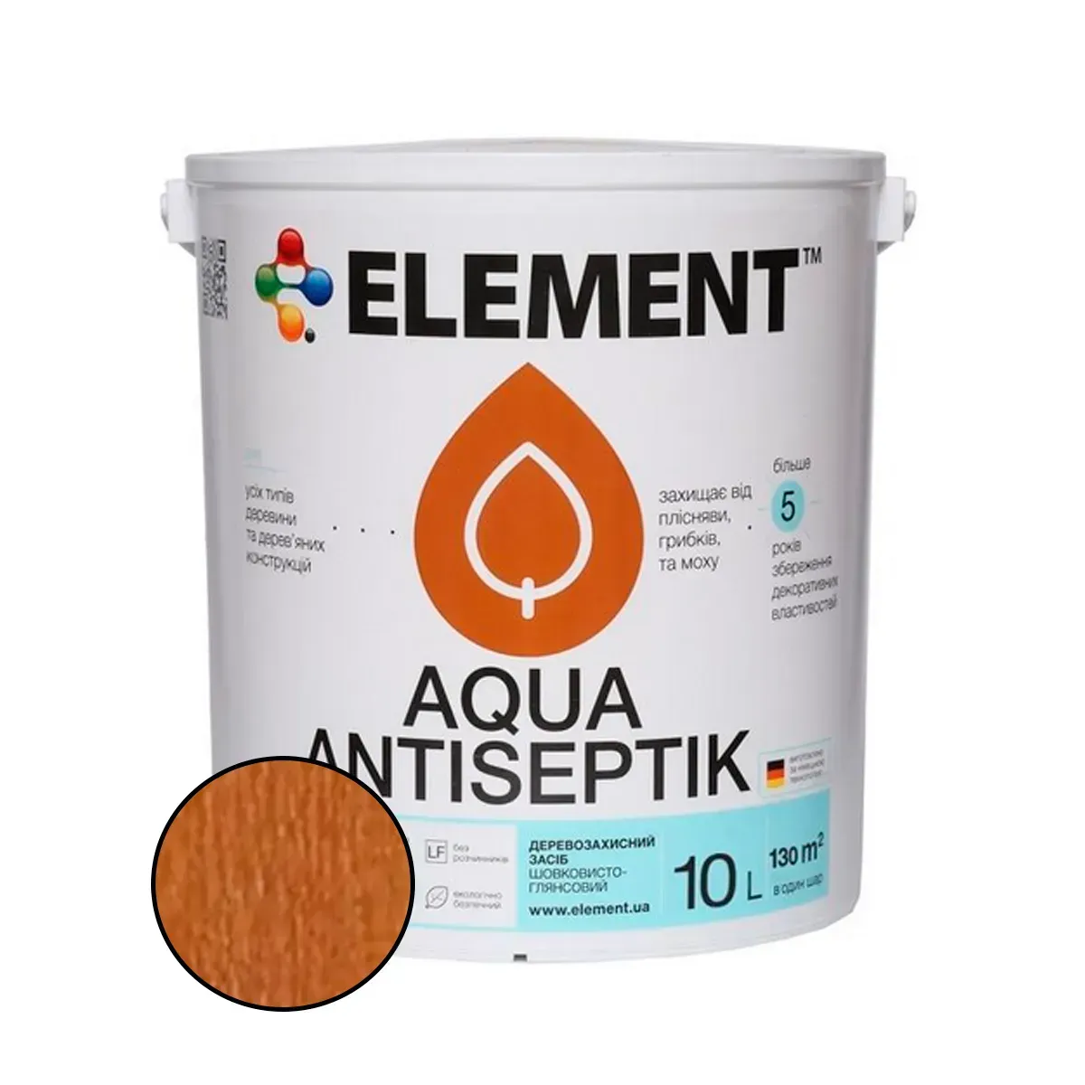 Антисептик для дерева Element Aqua Antiseptik 10 л Тик (27709951)