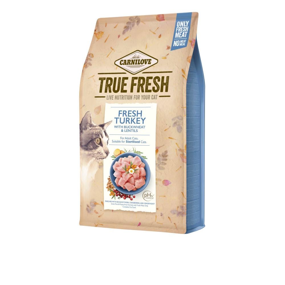 Корм сухий Carnilove True Fresh Cat Fresh Turkey для дорослих котів індичка 4,8 кг (34806877) Корм сухий Carnilove True Fresh Cat Fresh Turkey для дорослих котів індичка 4,8 кг (34806877)