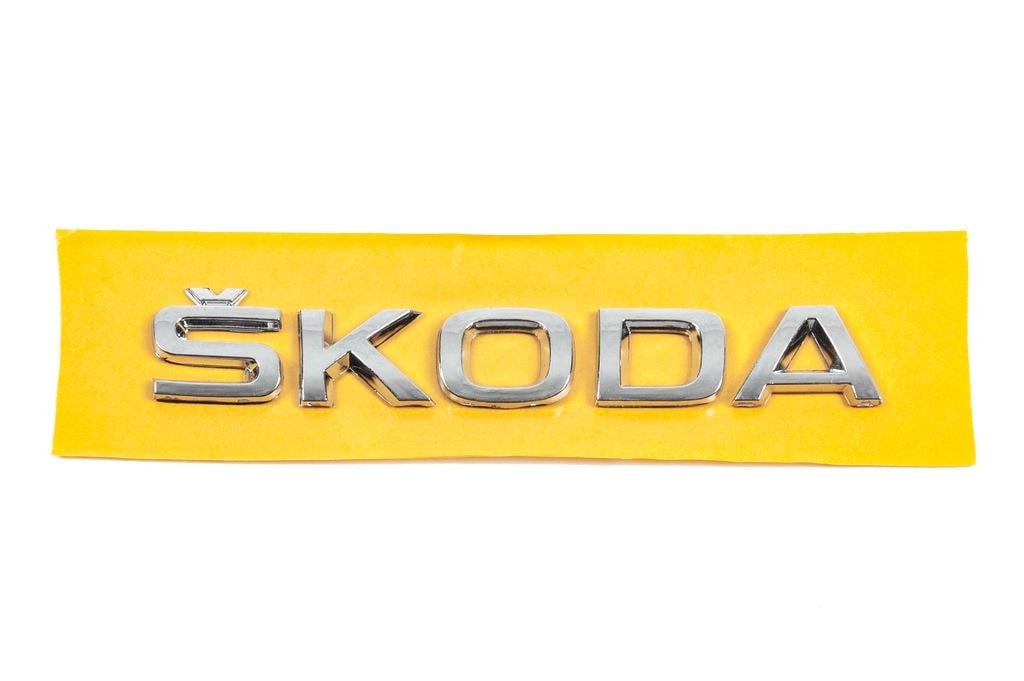 Надпись Skoda 5JA853687 Davs Auto для Skoda abs-пластик Хром