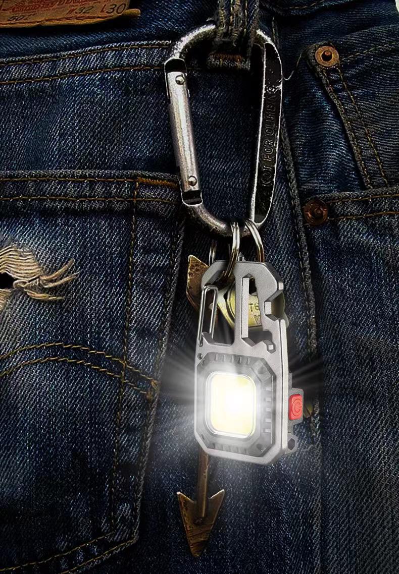 Ліхтар-брелок акумуляторний Rechargeable Keychain LED Mini COB USB з карабіном - фото 9