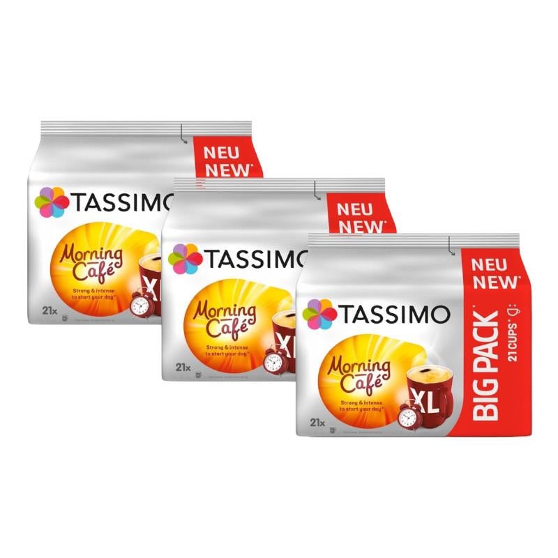 Набор кофе в капсулах Tassimo Morning Cafe Strong&Intense XL 63 капсулы