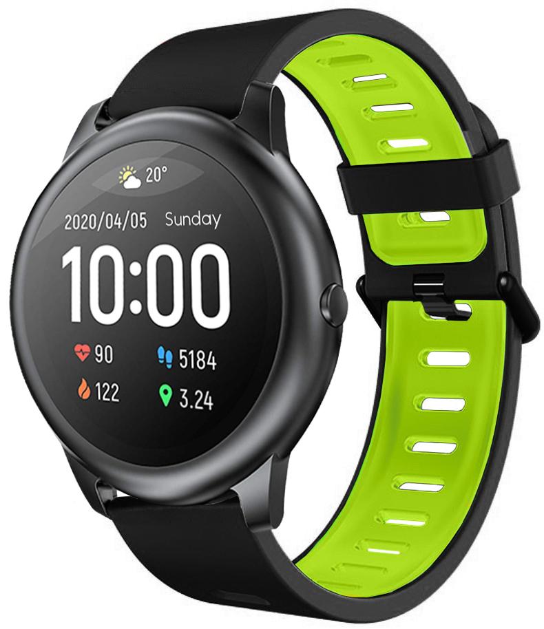 Ремешок Traf для Haylou Smart Watch Solar LS05 Black-Green (23305)