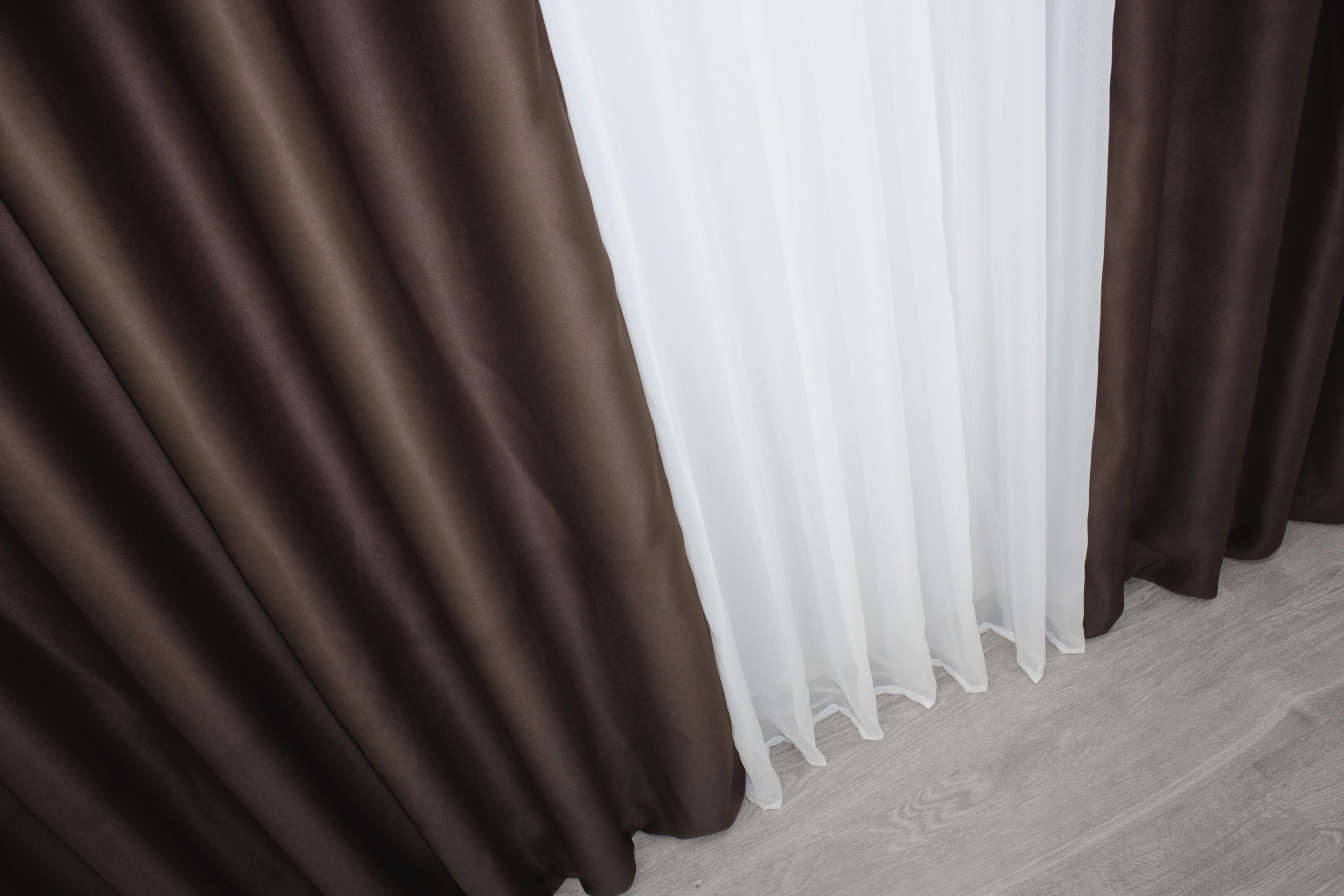 Комплект штор VR-Textil Bagema Rvs № 1008ш блэкаут 150х270 см 2 шт. Шоколадный (30-806) - фото 6