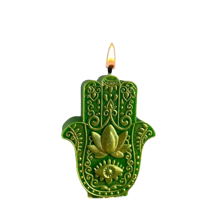 Восковая свеча 5candles рука Фатимы-Свет Хамсы Зеленый (1537) Восковая свеча 5candles рука Фатимы-Свет Хамсы Зеленый (1537)