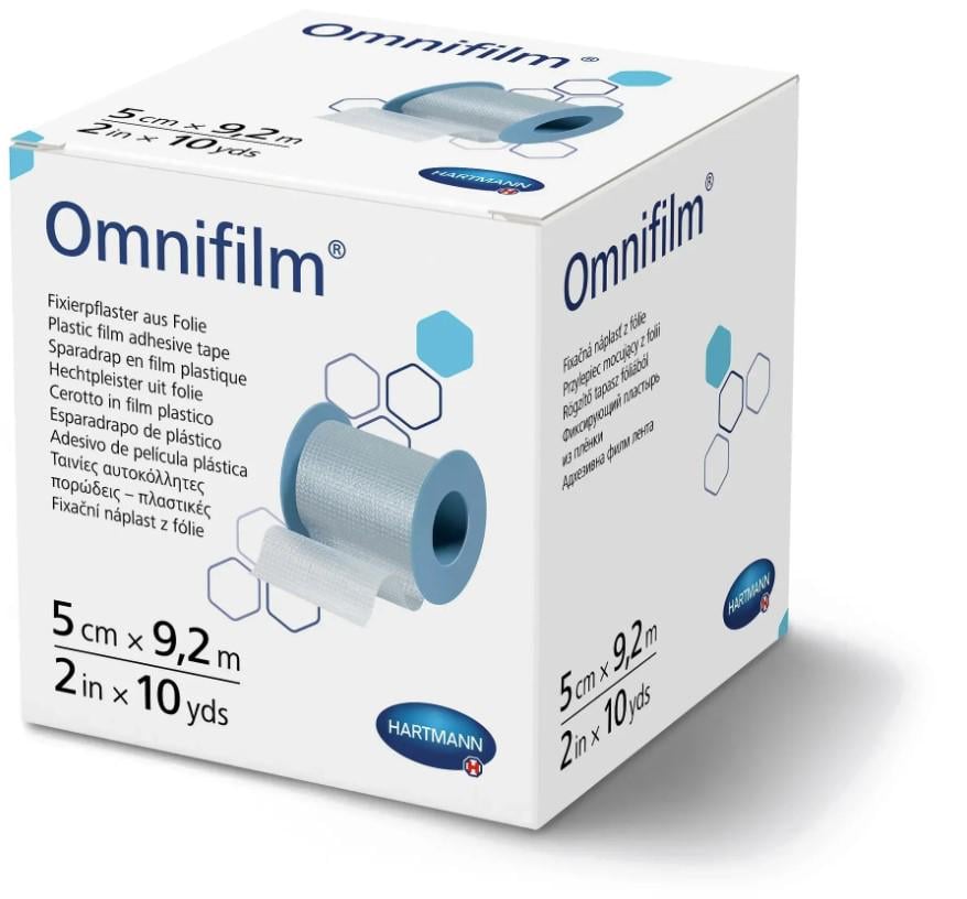 Пластырь фиксирующий из прозрачной пленки Omnifilm 5 см х 9,2 м