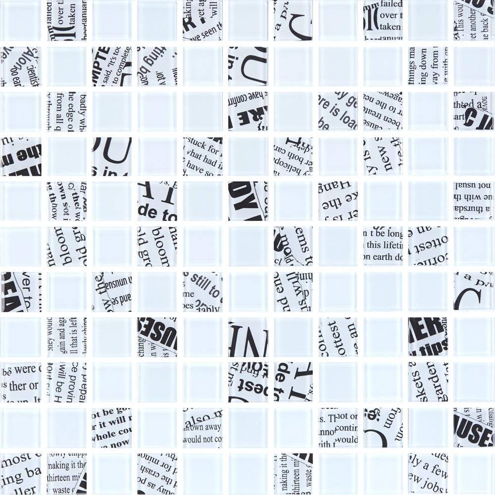 Мозаїка скляна Kotto Ceramica GMP 0425013 С2 Print 12 300x300x4 мм/25x25 мм White mat