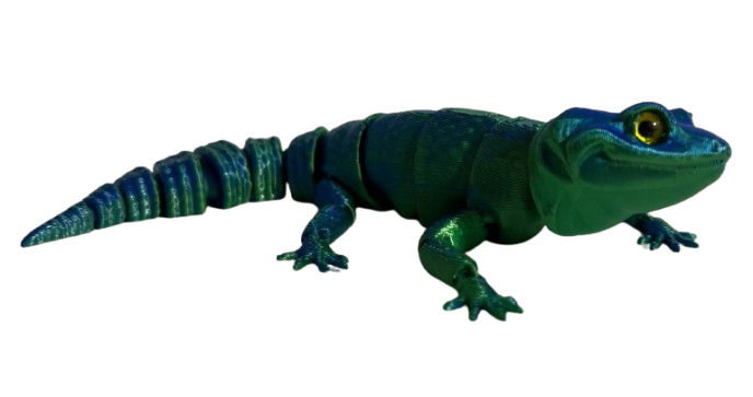 Дитяча ігрова фігурка 3D Ящірка 17 см Зелений (1657)