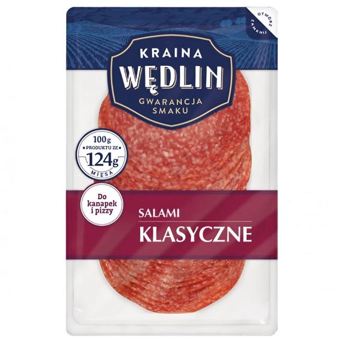 Ковбасна нарізка салямі Kraina Wedlin Salami Klasyczne 160 г