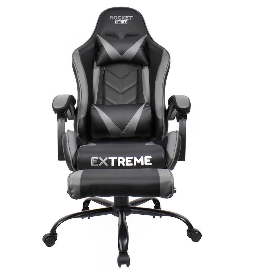 Кресло компьютерное Rocket Extreme Черный/Серый (9835256) - фото 7 Кресло компьютерное Rocket Extreme Черный/Серый (9835256) - фото 7