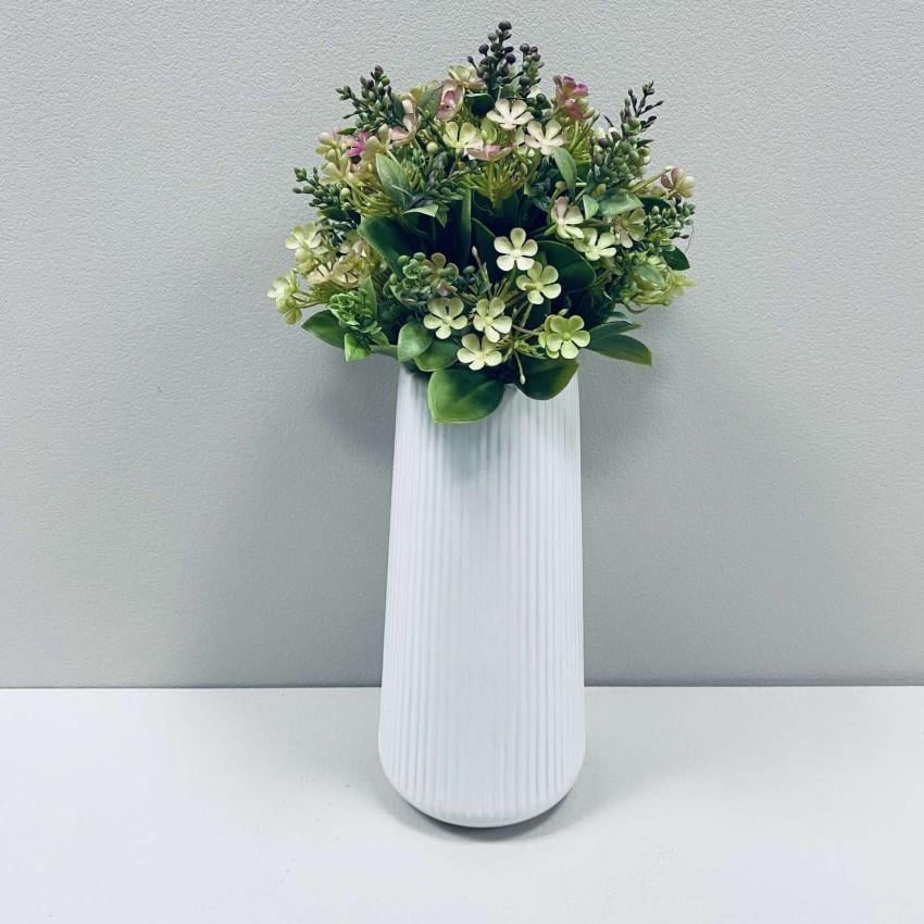 Ваза керамічна Stenson R95385L Petalia 25x8 см (2359669756)