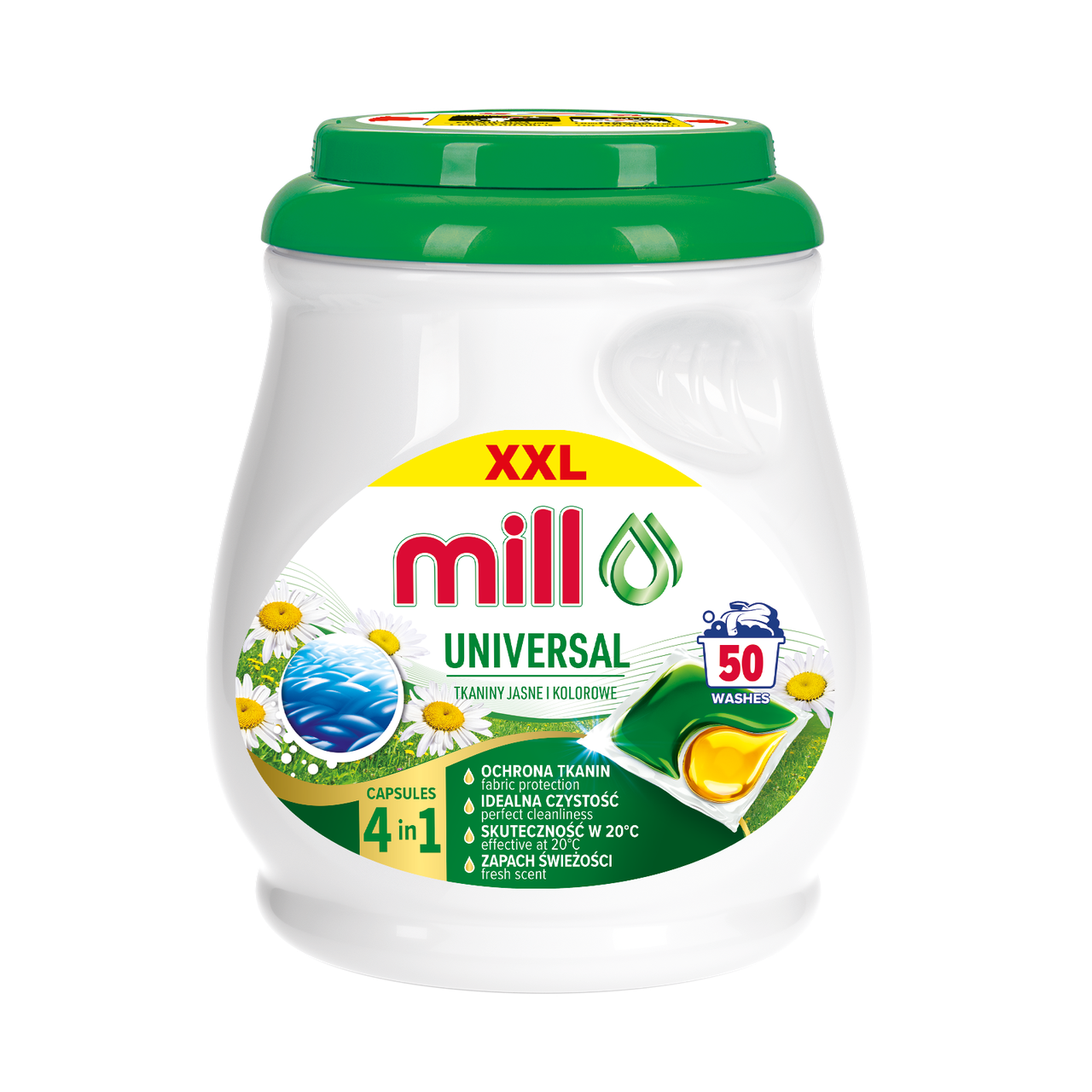 Капсули для прання Mill PROFESSIONAL Універсальні 50 шт. Капсули для прання Mill PROFESSIONAL Універсальні 50 шт.