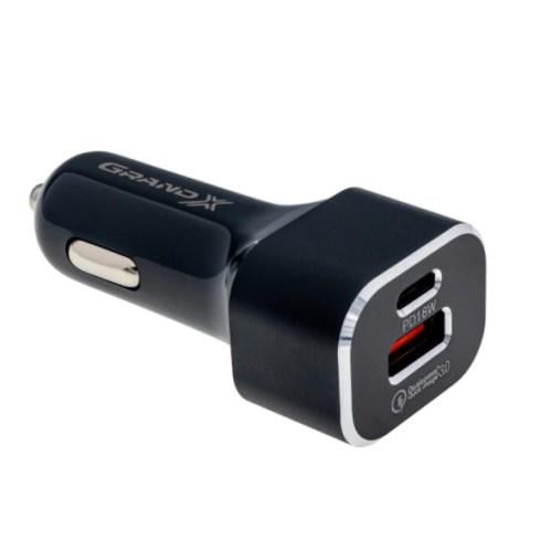 Зарядное устройство автомобильное Grand-X CH-29 36W PD 3.0 Quick Charge QС3.0 1 Type-C 1 USB (00000052916)