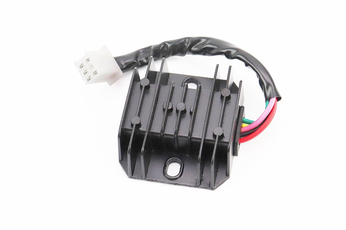 Реле-регулятор напряжения 5 проводов к мотоциклу Viper-125-150J межосевая 51 мм алюминиевый корпус