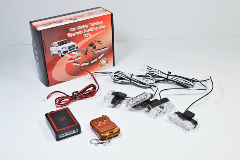 Стробоскоп в решітку радіатора LED 9202 12V з пультом Білий (3955) - фото 6 Стробоскоп в решітку радіатора LED 9202 12V з пультом Білий (3955) - фото 6