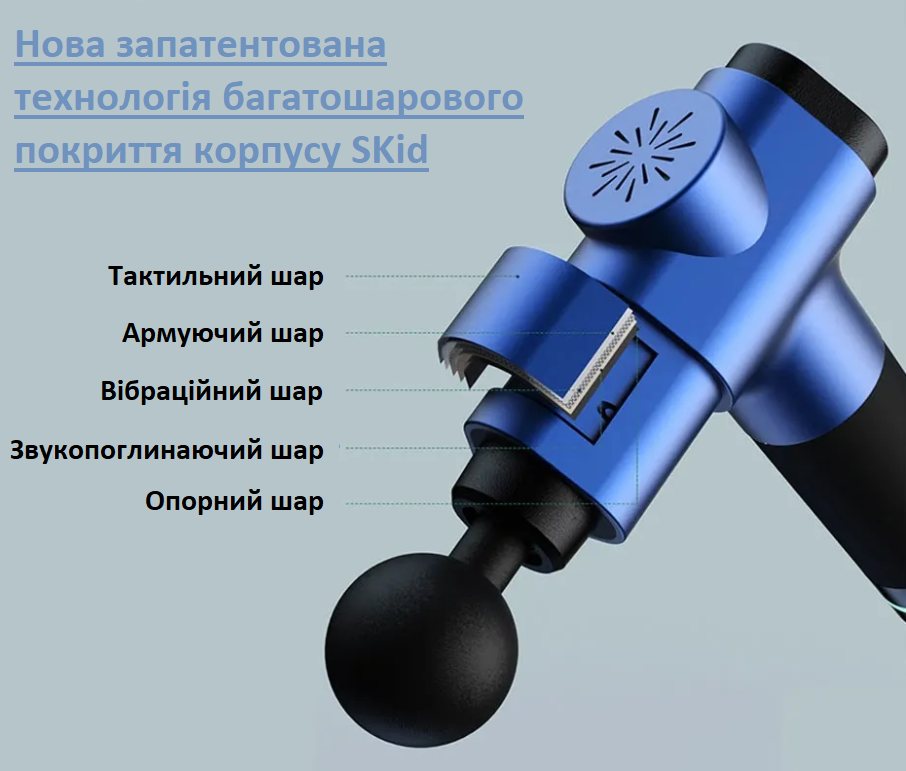 Массажер перкуссионный Massage Gun PRO 7 Silver - фото 6