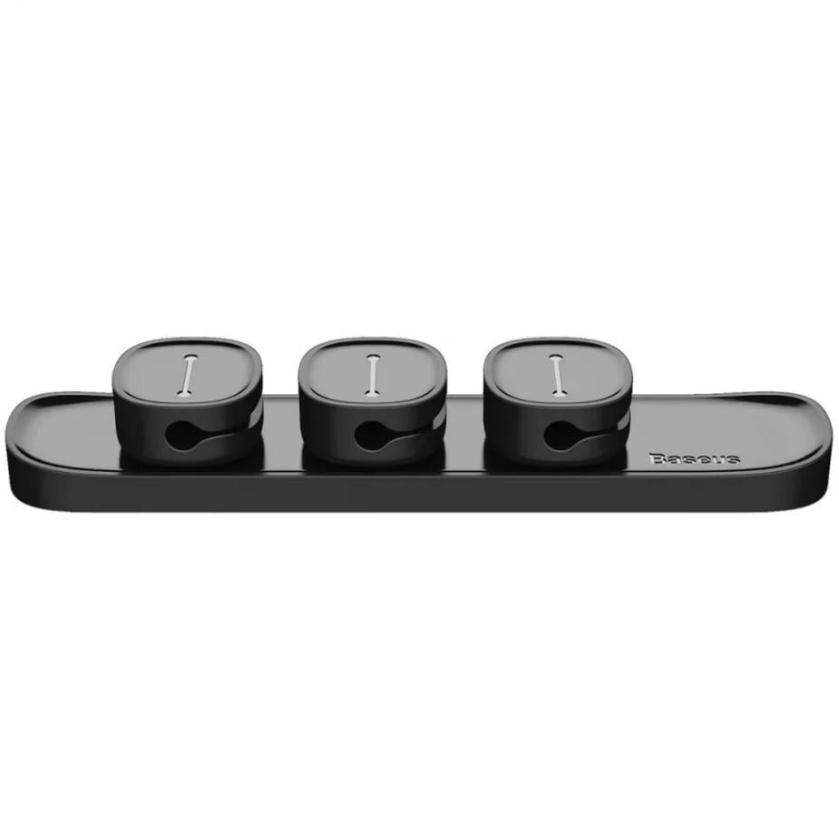 Тримач для дротів Baseus ACWDJ-01 Peas Cable Clip Black (11169236)