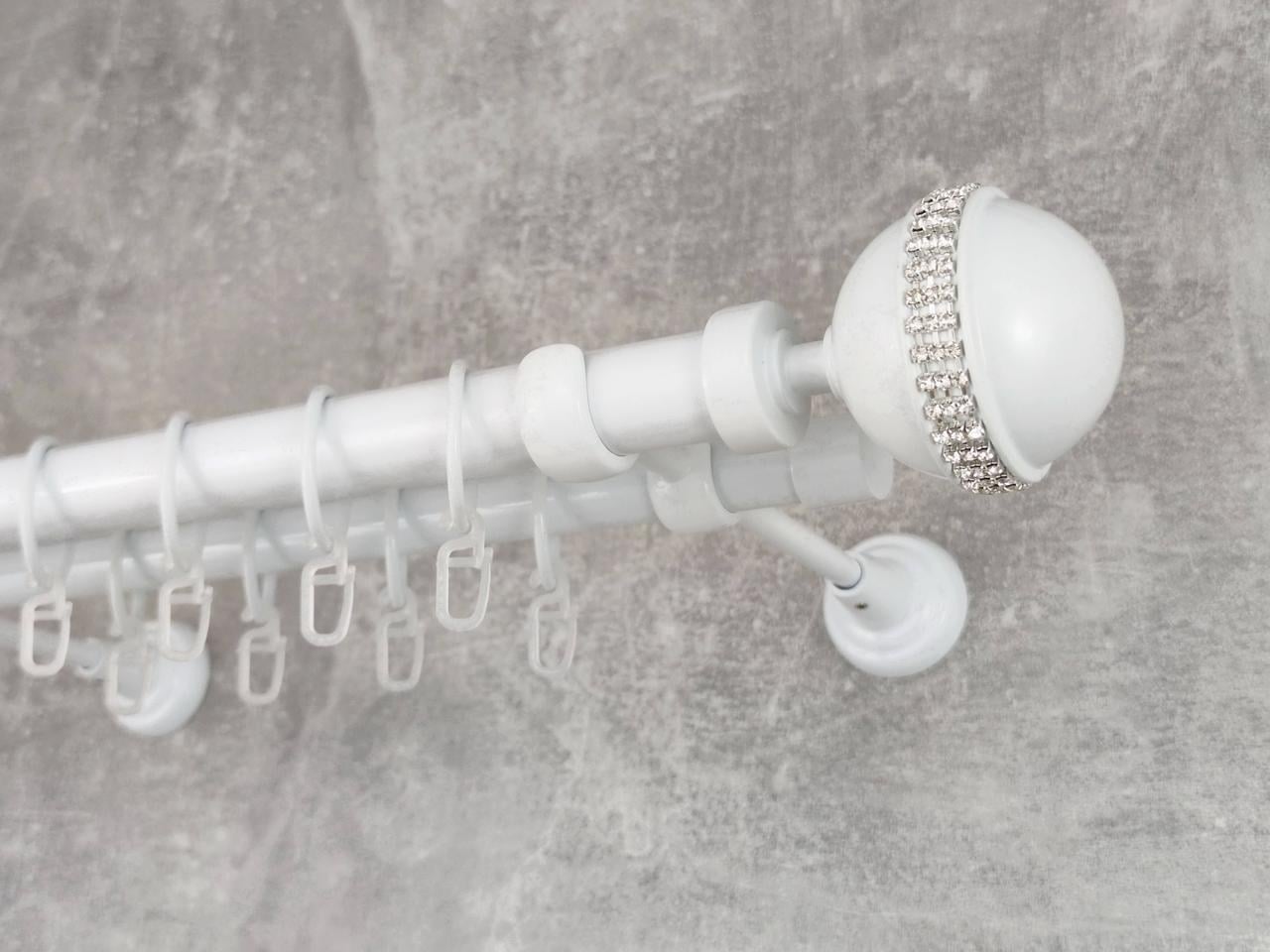 Карниз MStyle металлический для штор двухрядный Авея 25/19 мм гладкий 200 см Белый (5020767)