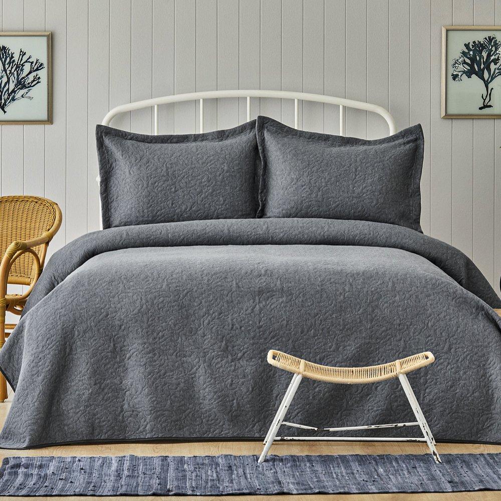 Покривало з наволочками Karaca Home Tresna antrasite 250х240 Антрацит (svt-2000022291101)