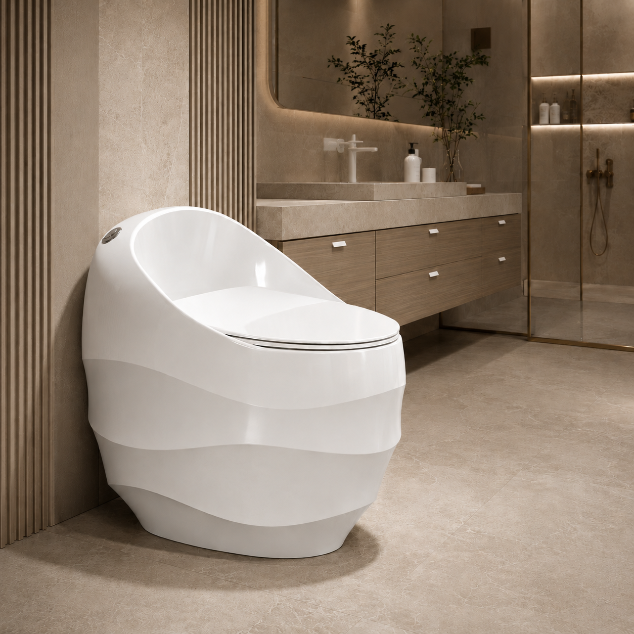 Унитаз керамический Asans 8632 Luxury дизайнерский Белый (616757330)
